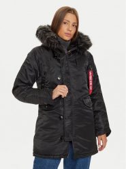 Alpha Industries Parka 113007 Czarny Regular Fit. Czarne płaszcze Alpha Industries, m, bez wzorów, z syntetyku, bez kaptura. Za 619.99 zł.