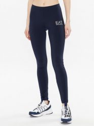 EA7 Emporio Armani Legginsy 8NTP61 TJ01Z 1554 Granatowy Slim Fit. Niebieskie legginsy EA7 Emporio Armani, bez wzorów, z bawełny. Za 199.99 zł.