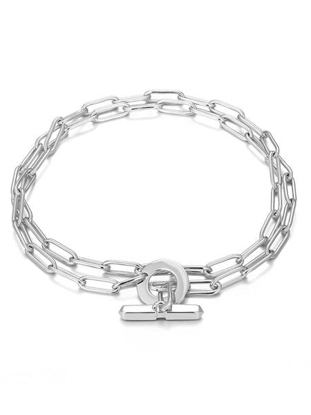 Eclat d'Argent Srebrna bransoletka z elementem ozdobnym rozmiar: onesize. Szare bransoletki Eclat d'Argent, srebrne. Za 257.92 zł.