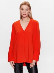 Calvin Klein Bluzka K20K205688 Pomarańczowy Regular Fit. Brązowe bluzki Calvin Klein, bez wzorów, z syntetyku, bez kołnierzyka, bez ramiączek. Za 749.99 zł.