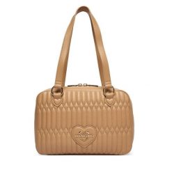 Torebka LOVE MOSCHINO. Brązowe torebki klasyczne Love Moschino, bez wzorów, klasyczne, bez dodatków. Za 879.99 zł.
