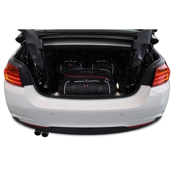 Torby Do Bagażnika Bmw 4 Cabrio 2013-2020 3Szt Kjust. Czarne torby podróżne KJUST, bez wzorów. Za 701.00 zł.