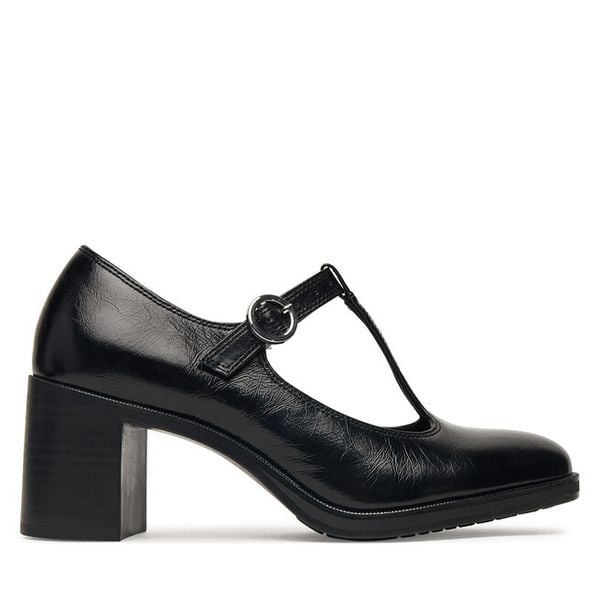 Półbuty Tamaris. Czarne półbuty wsuwane Tamaris, bez wzorów, bez obcasa, na obcasie. Za 379.99 zł.