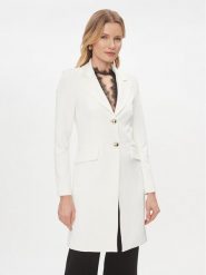 Rinascimento Płaszcz przejściowy CFC0117952003 Biały Regular Fit. Białe płaszcze Rinascimento, xl, bez wzorów, z syntetyku, bez kaptura. Za 579.99 zł.