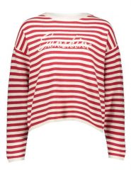 Vero Moda Sweter w kolorze czerwono-białym rozmiar: XS. Czerwone swetry Vero Moda, xs, bez wzorów, bez ramiączek. Za 70.24 zł.