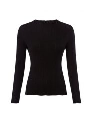Marie Lund sweter z koronkowej dzianiny Kobiety czarny, XL. Czarne swetry Marie Lund, uniwersalny, bez wzorów, z dzianiny, bez ramiączek. Za 199.95 zł.
