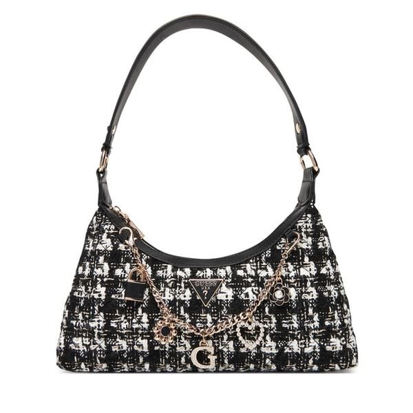 Torebka Guess. Czarne torebki klasyczne Guess, z aplikacjami, klasyczne, bez dodatków. Za 359.99 zł.