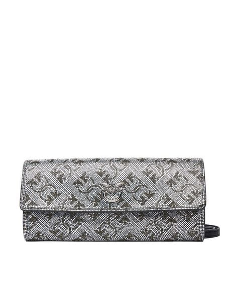 PINKO Torebka Love Tiny Brids Wallet C AI 25-26 PCPL 103765 A20D Srebrny. Szare listonoszki Pinko, bez wzorów, z tworzywa sztucznego, bez dodatków. Za 1,149.00 zł.