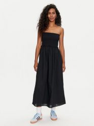 ONLY Sukienka letnia Claudia 15343044 Czarny Regular Fit. Czarne sukienki ONLY, l, bez wzorów, z bawełny, bez kołnierzyka, bez ramiączek. Za 109.99 zł.