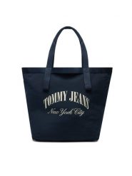 Tommy Jeans Torebka AW0AW15953 Granatowy. Niebieskie torebki klasyczne Tommy Jeans, bez wzorów, z jeansu, bez dodatków. Za 219.99 zł.