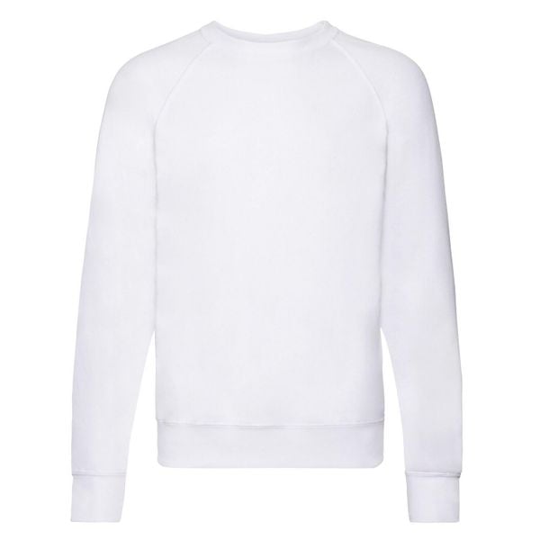 Lekka Raglanowa Bluza Unisex Dla Dorosłych. Szare bluzy bez kaptura fruit of the loom, m, bez wzorów, z bawełny, bez kaptura. Za 93.99 zł.