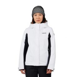 Kurtka narciarska damska izolowana Rossignol Velika. Białe kurtki narciarskie Rossignol, na zimę, bez wzorów, bez kaptura, narciarskie. Za 1,668.50 zł.