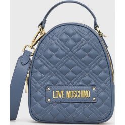 Love Moschino torebka kolor granatowy. Niebieskie listonoszki Love Moschino, bez wzorów, bez dodatków. Za 869.99 zł.