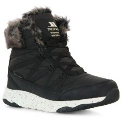 Trespass Kenna - Buty damskie czarne. Czarne buty trekkingowe Trespass, bez wzorów, z materiału, bez zapięcia, trekkingowe. Za 373.25 zł.