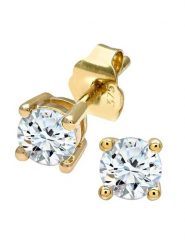 Revoni Złote kolczyki-wkrętki z diamentami rozmiar: onesize. Żółte kolczyki Revoni, z diamentem, złote. Za 3,893.99 zł.