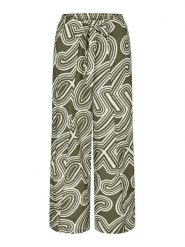 Triumph Spodnie materiałowe Beach MyWear 10222189 Zielony Wide Leg. Zielone spodnie materiałowe Triumph, bez wzorów, z materiału. Za 119.99 zł.