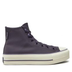 Trampki Converse. Fioletowe trampki Converse, bez wzorów, retro, bez zapięcia. Za 329.99 zł.
