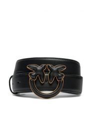 Pinko Pasek Damski Love Bery Click Puff H3 Belt AI 24-25 PLT01 103792 A1Z5 Czarny. Czarne paski Pinko, bez wzorów, ze skóry. Za 609.99 zł.