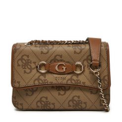 Torebka Guess. Brązowe kopertówki Guess, z aplikacjami, wizytowe, bez dodatków. Za 379.99 zł.