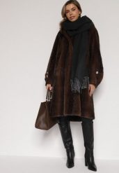 Czarny Klasyczny Szalik z Bawełny i Wiskozy z Frędzlami Vetilisa. Czarne szaliki i kominy Born2be, bez wzorów, z bawełny, eleganckie. Za 39.99 zł.