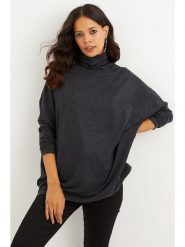 Cool and sexy Bluzka w kolorze antracytowym rozmiar: S. Czarne bluzki Cool and sexy, s, bez wzorów, bez kołnierzyka, bez ramiączek. Za 60.95 zł.