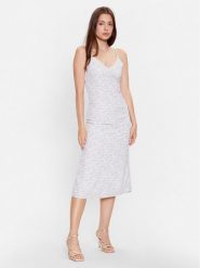 Glamorous Sukienka letnia KK0193A Biały Regular Fit. Białe sukienki Glamorous, bez wzorów, z syntetyku, bez kołnierzyka, bez ramiączek. Za 139.99 zł.