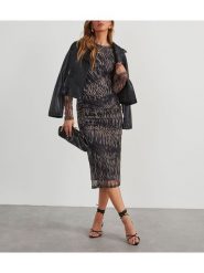 Milan Kiss Sukienka w kolorze antracytowym rozmiar: XL. Czarne sukienki Milan Kiss, na co dzień, xl, bez wzorów, bez kołnierzyka, bez ramiączek, midi, proste. Za 165.99 zł.