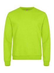 Clique Basic Roundneck bluza unisex odporna na mechacenie – visibility green. Zielone bluzy CLIQUE, xs, bez wzorów, z bawełny, bez kaptura. Za 155.70 zł.