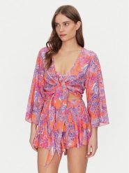 Guess Bluzka E5GH01 WH3X2 Kolorowy Regular Fit. Bluzki Guess, s, z aplikacjami, z wiskozy, bez kołnierzyka, bez ramiączek. Za 259.99 zł.