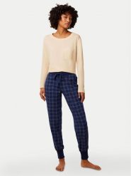 Triumph Spodnie piżamowe 10216544 Granatowy Regular Fit. Niebieskie piżamy Triumph, bez wzorów, z bawełny, bez kołnierzyka, bez ramiączek. Za 107.10 zł.