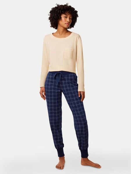 Triumph Spodnie piżamowe 10216544 Granatowy Regular Fit. Niebieskie piżamy Triumph, bez wzorów, z bawełny, bez kołnierzyka, bez ramiączek. Za 107.10 zł.