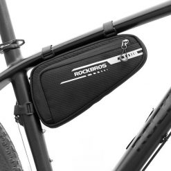 Sakwa rowerowa pod ramę Rockbros 1,2L trójkątna. Czarne torebki klasyczne ROCKBROS, bez wzorów, sportowe, bez dodatków. Za 69.99 zł.