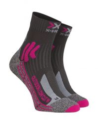 Skarpety trekkingowe damskie X-Socks Trek Outdoor Low Cut 4.0. Czerwone skarpetki X-Socks, bez wzorów, z materiału. Za 60.00 zł.