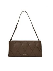 Calvin Klein Torebka Ck Woven Elongated Shoulder Bag K60K612992 Brązowy. Brązowe torebki klasyczne Calvin Klein, bez wzorów, ze skóry, bez dodatków. Za 379.99 zł.