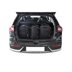 Torby Do Bagażnika Kia Niro 2016-2022 3Szt Kjust. Czarne torby podróżne KJUST, bez wzorów. Za 923.00 zł.
