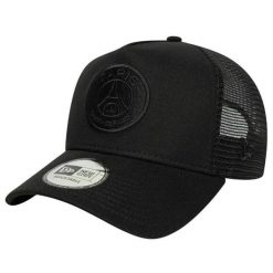 New Era czapka z daszkiem Trucker Cap Paris Saint-Germain czarna. Czarne czapki z daszkiem PSG, bez wzorów. Za 169.00 zł.