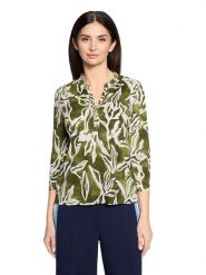 CARTOON Bluzka w kolorze zielono-kremowym rozmiar: 46. Zielone bluzki Cartoon, bez wzorów, bez kołnierzyka, bez ramiączek. Za 126.99 zł.