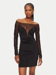 PINKO Sukienka koktajlowa Angres 103889 A208 Czarny Regular Fit. Czarne sukienki Pinko, bez wzorów, z syntetyku, wizytowe, bez kołnierzyka, bez ramiączek. Za 589.99 zł.