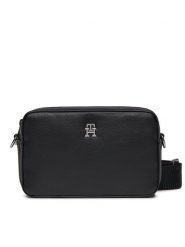 Tommy Hilfiger Torebka Th Essential Sc Camera Bag AW0AW15724 Czarny. Czarne listonoszki Tommy Hilfiger, bez wzorów, ze skóry, bez dodatków. Za 469.99 zł.