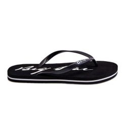 Lekkie Damskie Klapki Japonki Big Star LL274761 Czarne. Czarne japonki bez wzorów, z gumy, retro. Za 115.92 zł.