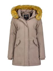 Geographical Norway Parka "Dinasty" w kolorze szarobrązowym rozmiar: M. Brązowe płaszcze Geographical Norway, m, bez wzorów, bez kaptura. Za 294.97 zł.