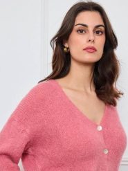 CXL by Christian Lacroix Kardigan w kolorze jasnoróżowym rozmiar: onesize. Różowe swetry CXL by Christian Lacroix, bez wzorów, z wełny, bez ramiączek. Za 195.77 zł.