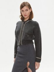 Pinko Kardigan Murena 102115 A18O Szary Regular Fit. Szare swetry Pinko, l, bez wzorów, z syntetyku, bez ramiączek. Za 1,739.00 zł.