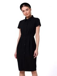 Stylove Sukienka w kolorze czarnym rozmiar: M. Czarne sukienki Stylove, m, bez wzorów, bez kołnierzyka, bez ramiączek, midi. Za 313.45 zł.