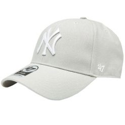 Czapka z daszkiem dla dorosłych New York Yankees MVP Cap. Szare czapki z daszkiem 47 Brand, bez wzorów, z wełny. Za 109.99 zł.