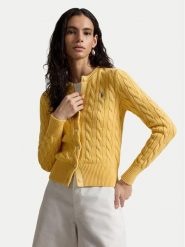 Polo Ralph Lauren Kardigan 211971868507 Żółty ciemny Slim Fit. Żółte swetry Polo Ralph Lauren, xs, bez wzorów, z bawełny, bez ramiączek. Za 1,199.00 zł.