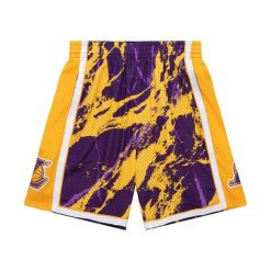 Szorty Los Angeles Lakers Swingman NBA Team Marble 2009/10. Fioletowe szorty Mitchell & Ness, bez wzorów, sportowe. Za 477.50 zł.