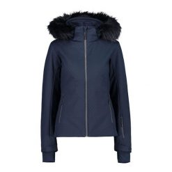 Kurtka narciarska damska CMP 31W0196F. Niebieskie kurtki narciarskie CMP, na jesień, bez wzorów, z elastanu, z kapturem, narciarskie. Za 539.99 zł.