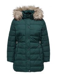 ONLY Carmakoma Kurtka puchowa 15305701 Zielony Regular Fit. Zielone kurtki Only Carmakoma, na zimę, bez wzorów, z puchu, bez kaptura. Za 239.99 zł.