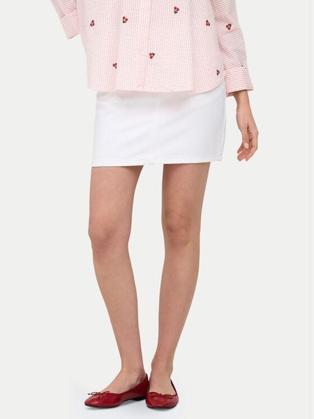 ONLY Spódnica jeansowa Stella 15339630 Biały Regular Fit. Białe spódnice ONLY, xs, bez wzorów, z bawełny. Za 118.99 zł.